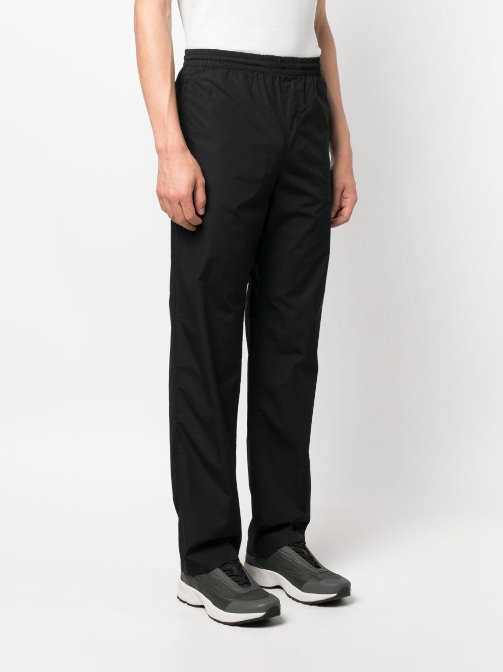 straight-leg cotton trousers - 3