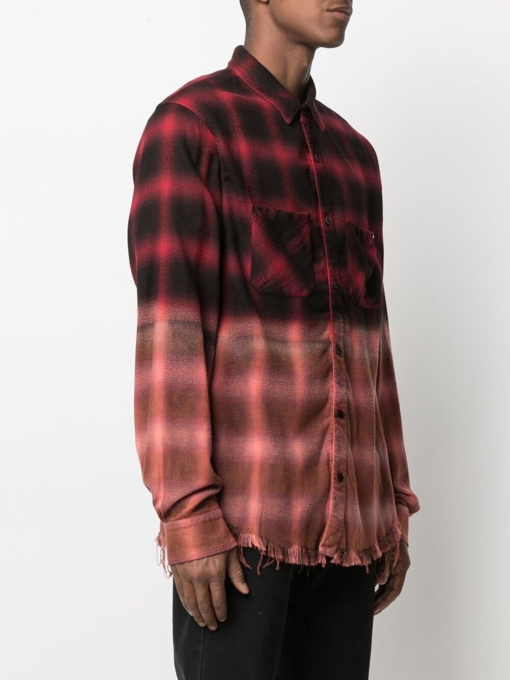 two-tone checked shirt - 3