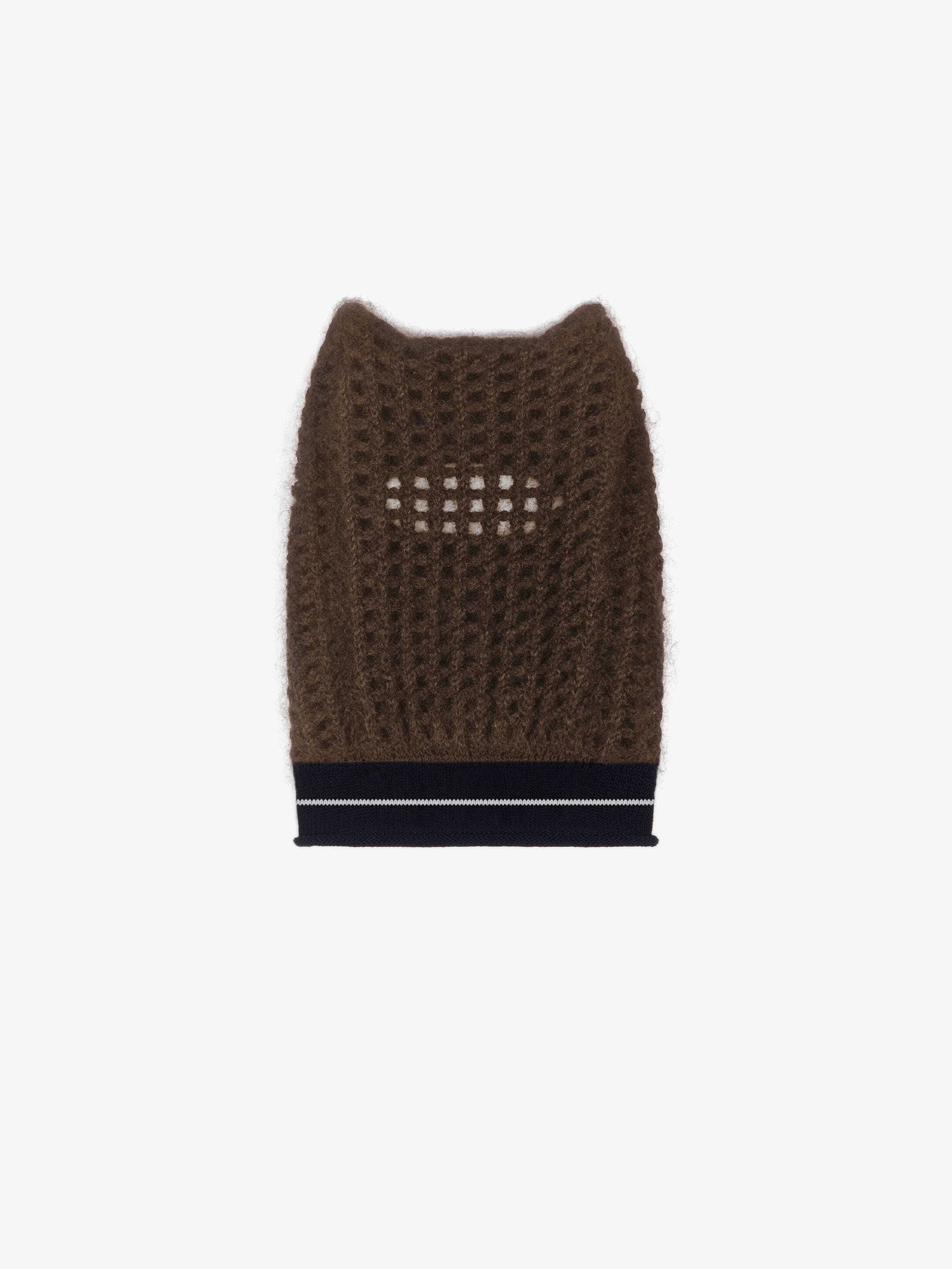 HOOD WITH HORNS IN MESH EFFECT KNIT - 2