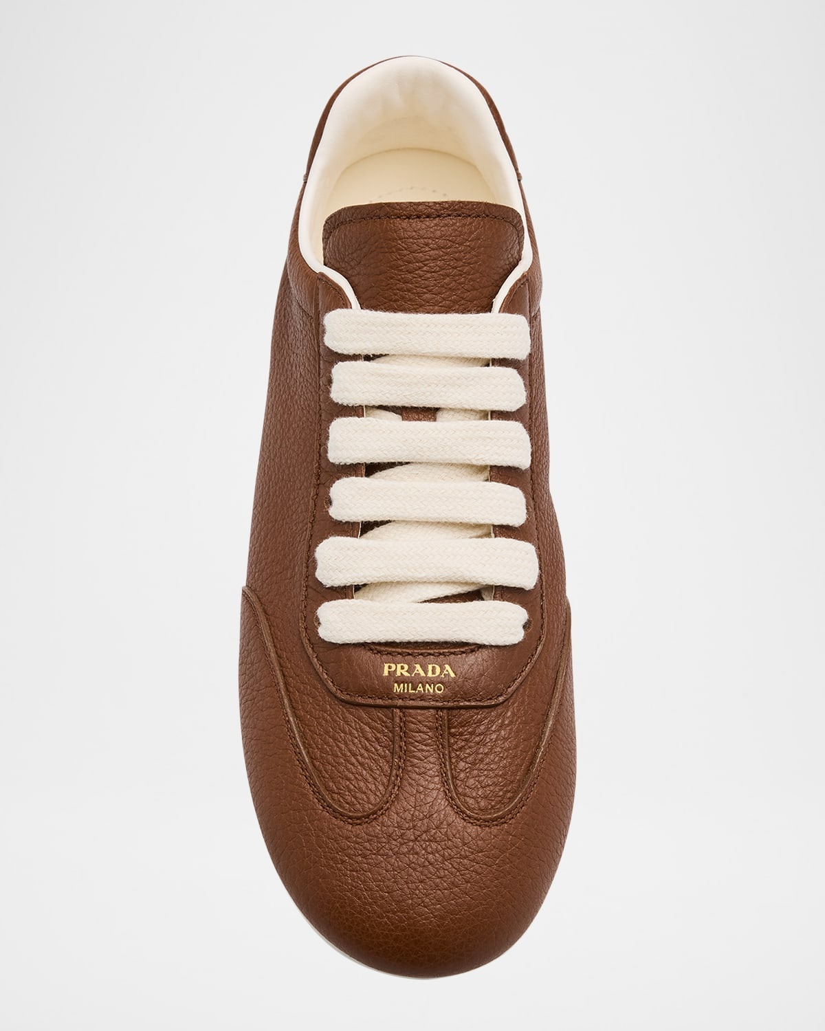 Thin Leather Low-Top Sneakers - 5