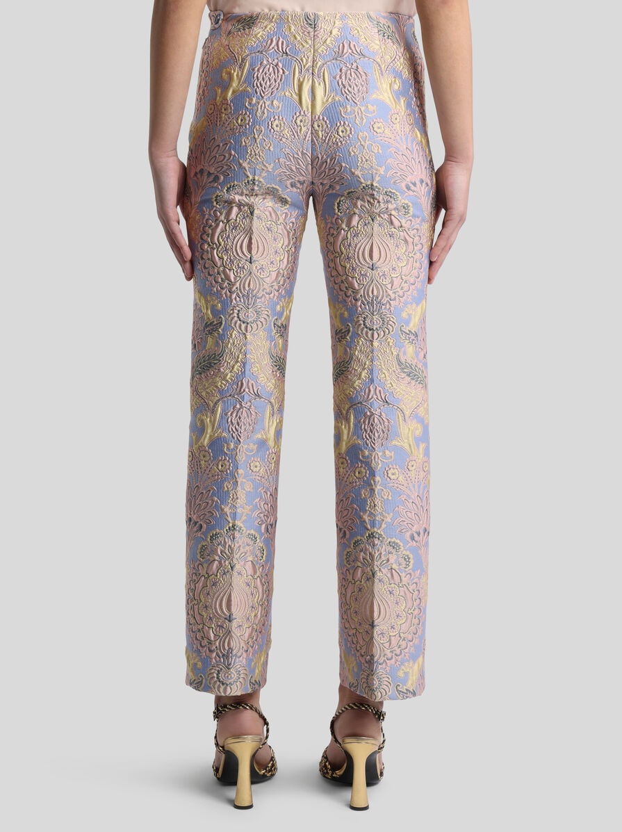 FLORAL JACQUARD TROUSERS - 4