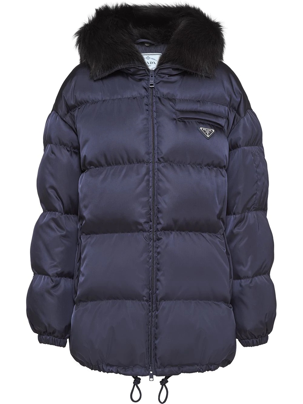 gabardine puffer jacket - 1