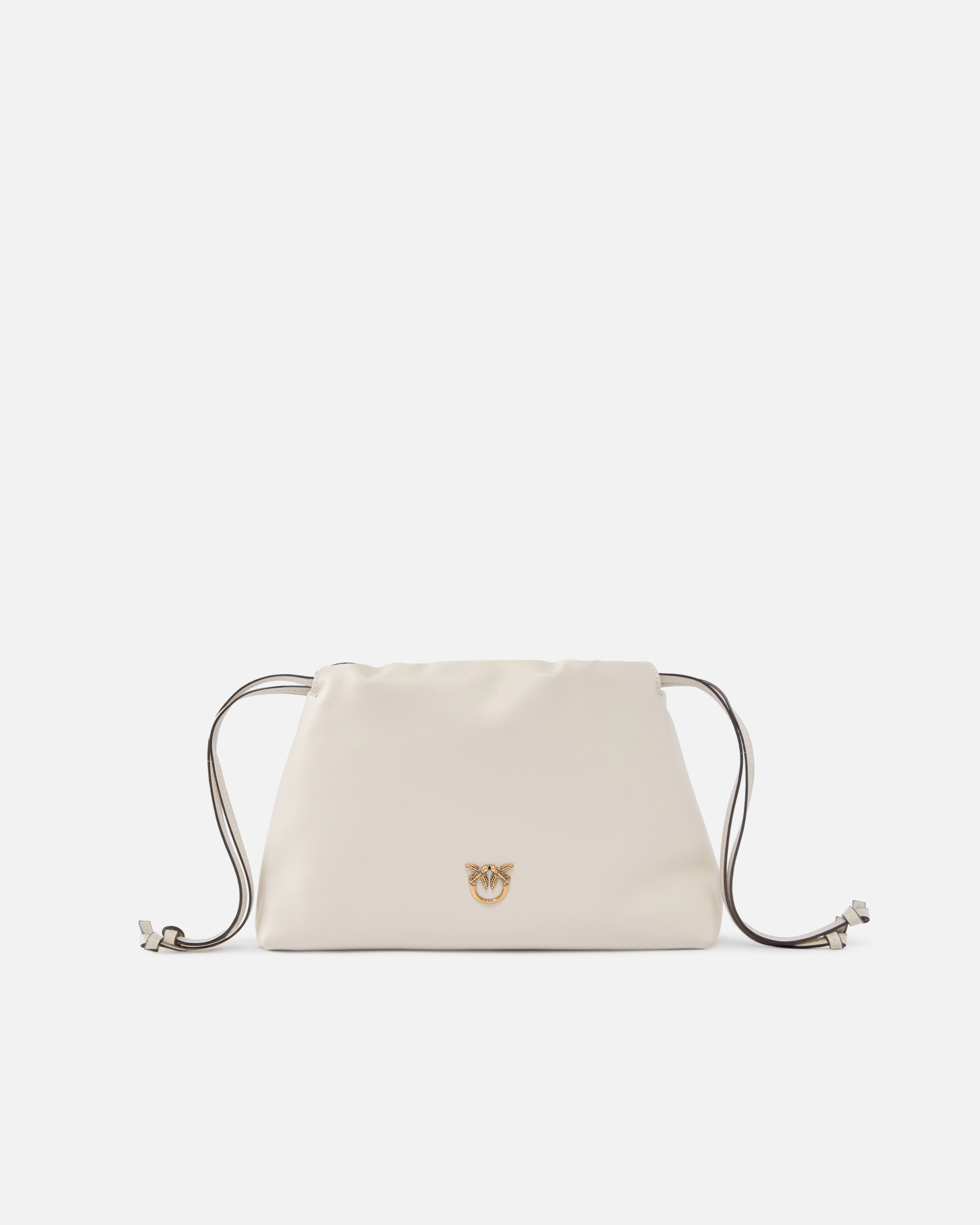 SMALL LATHER SHOULDER BAG WITH DRAWSTRING - 1