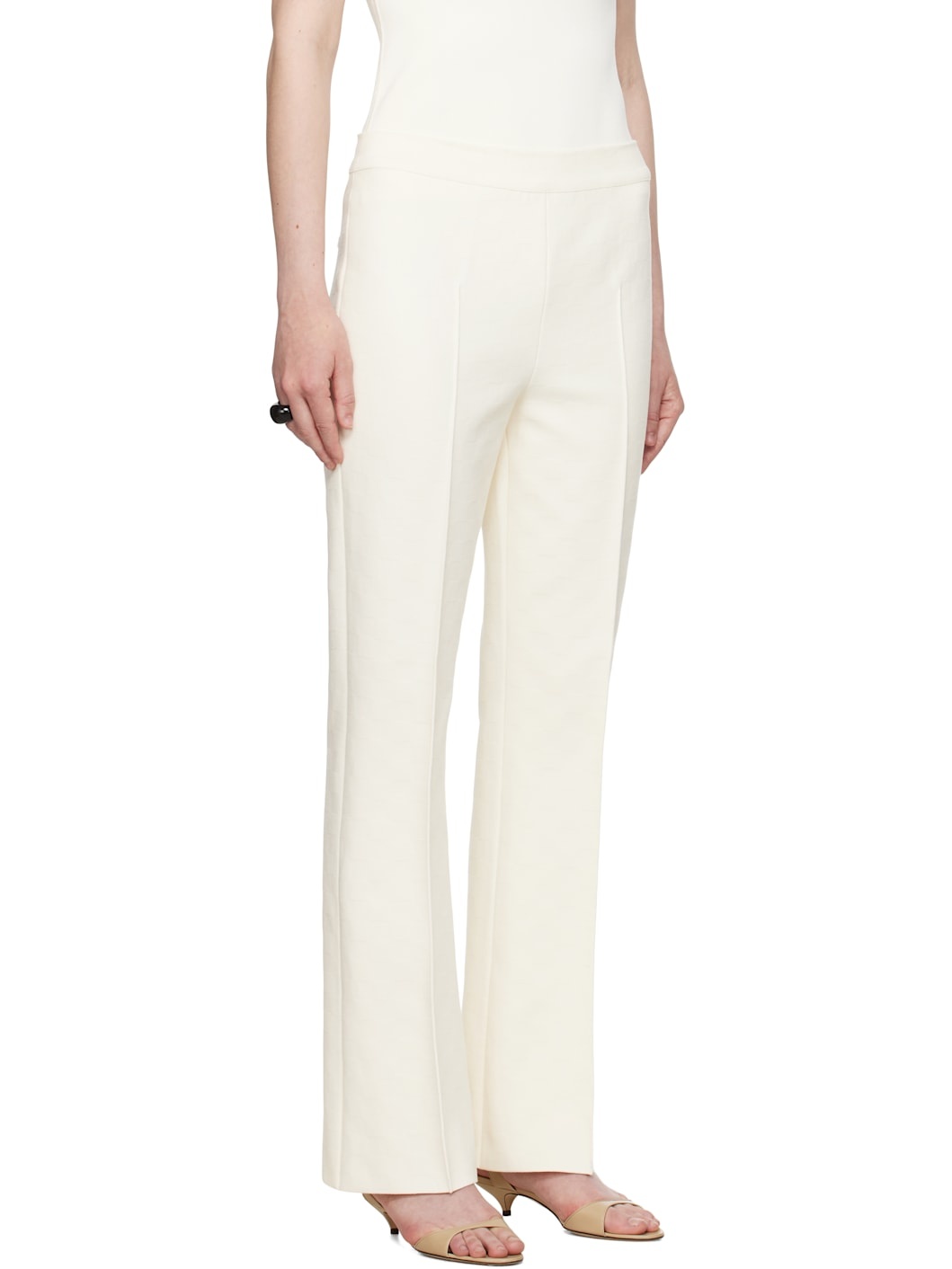 SSENSE Exclusive Bridal Capsule Long Kick Trousers - 2