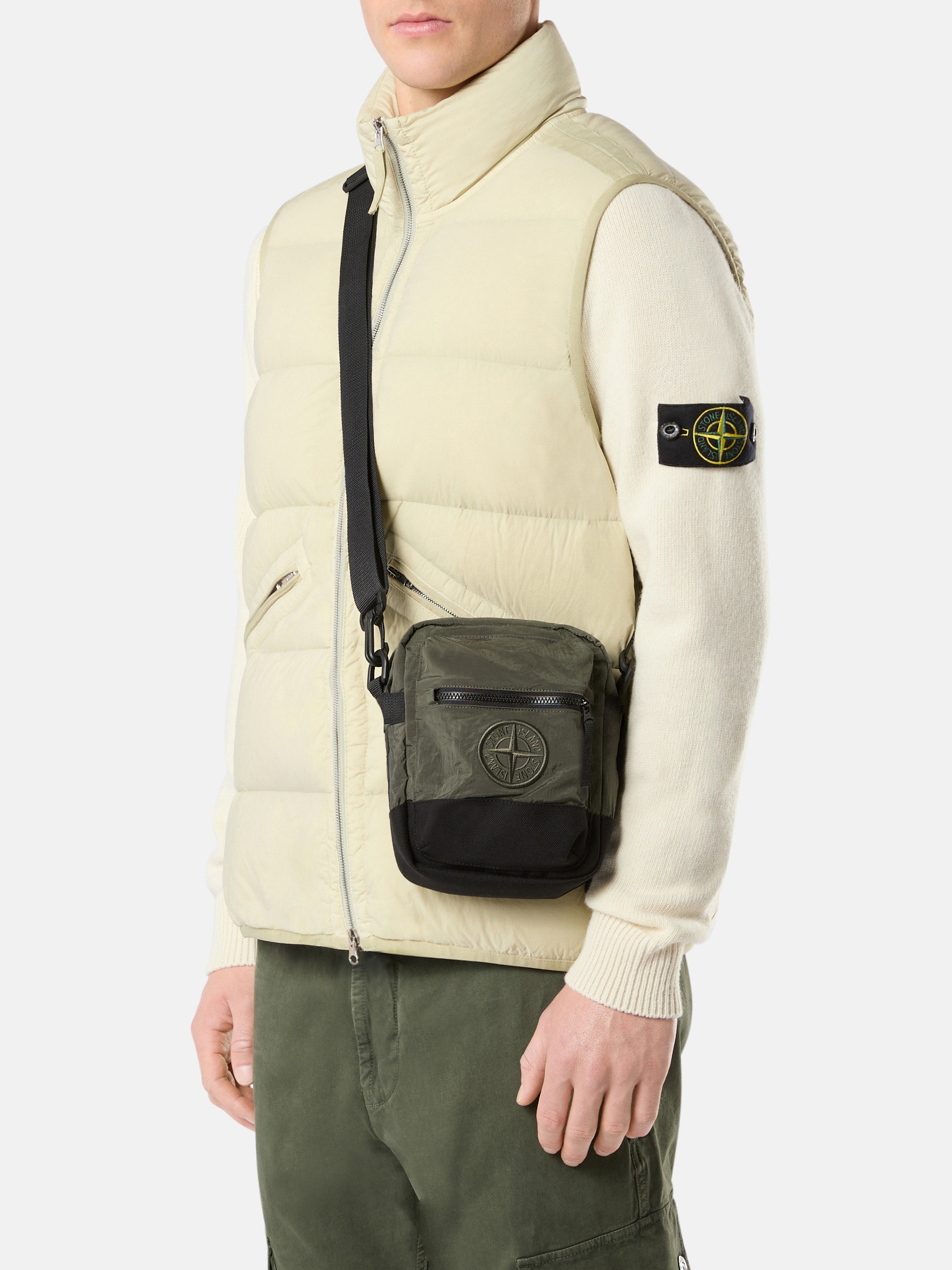Stone island shadow project garment dyed nylon shoulder bag sale