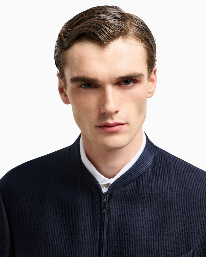 WASHED CUPRO CANNETÉ ZIP-UP JACKET 5