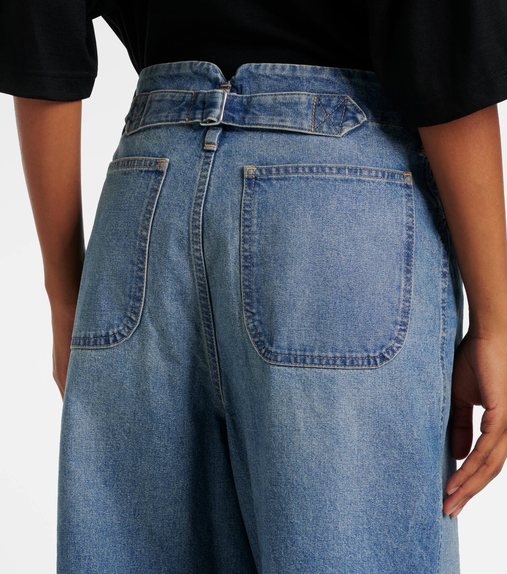 Cutout wide-leg jeans - 5