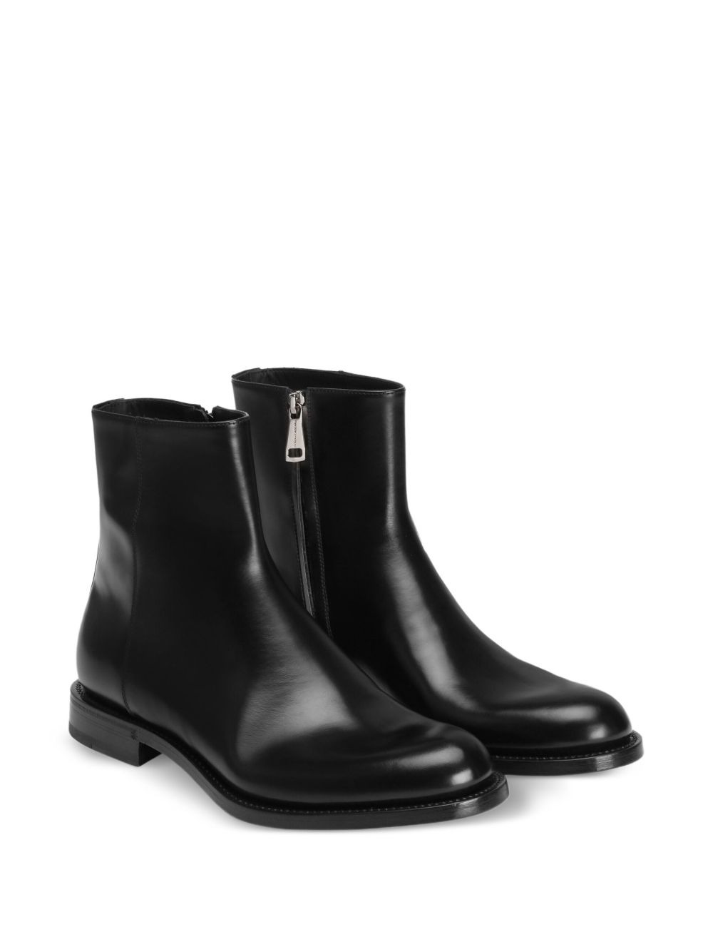 zippered leather ankle boots - 2