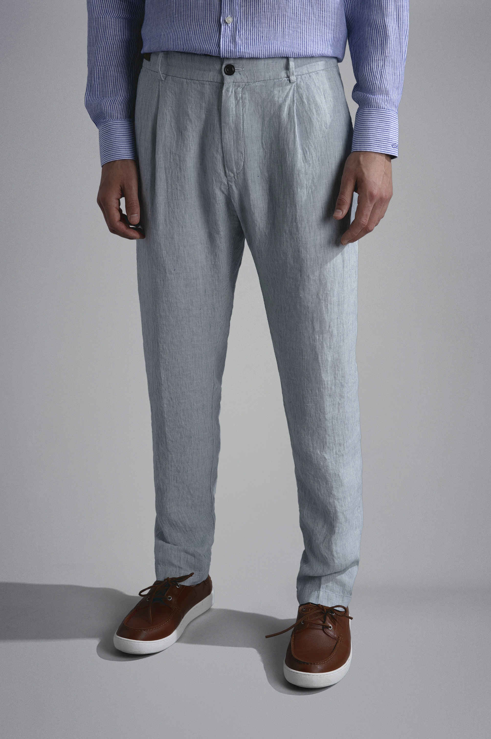 LINEN CHINO TROUSERS - 6