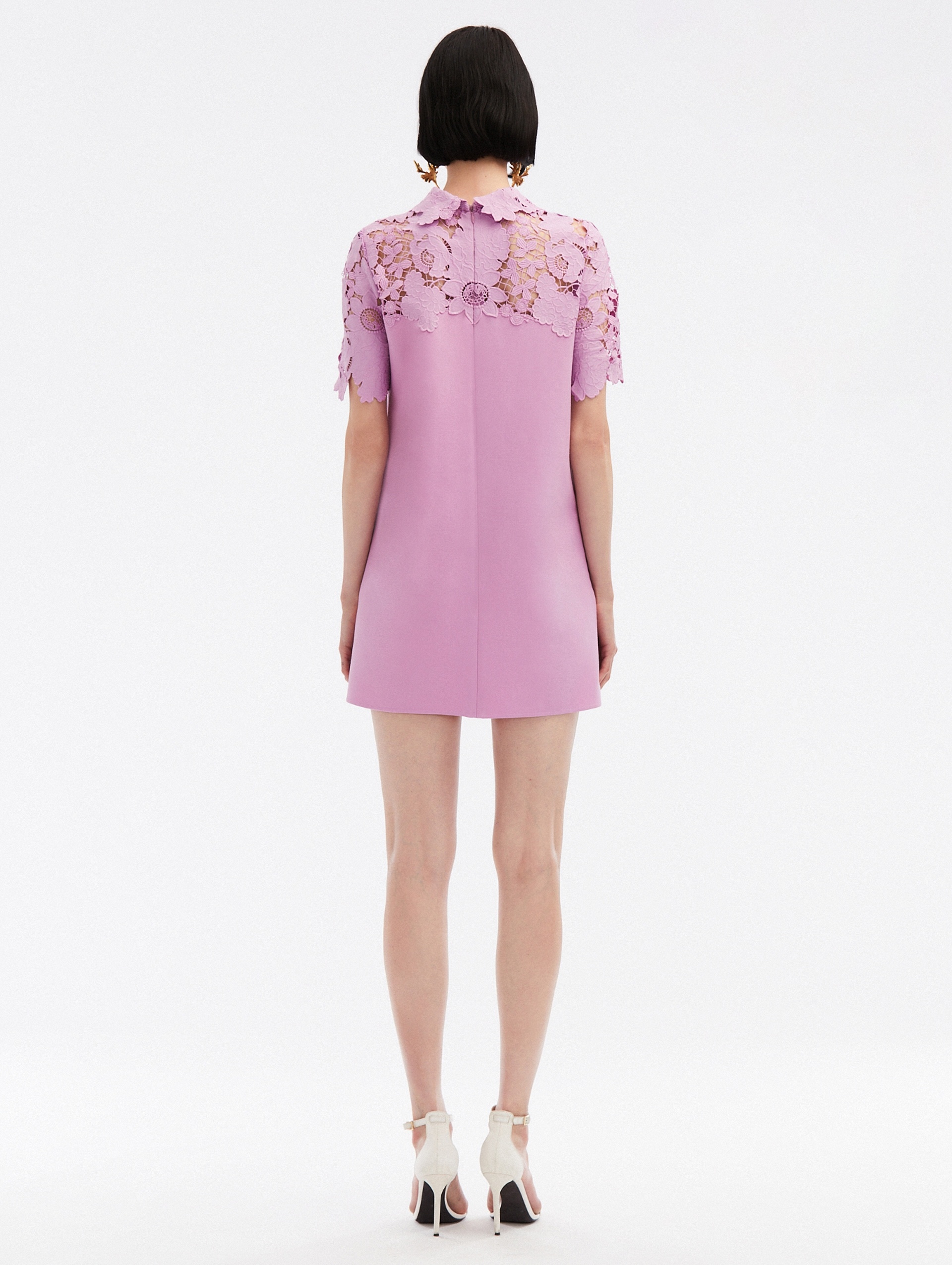 Oscar de la Renta floral guipure lace blouse - Purple