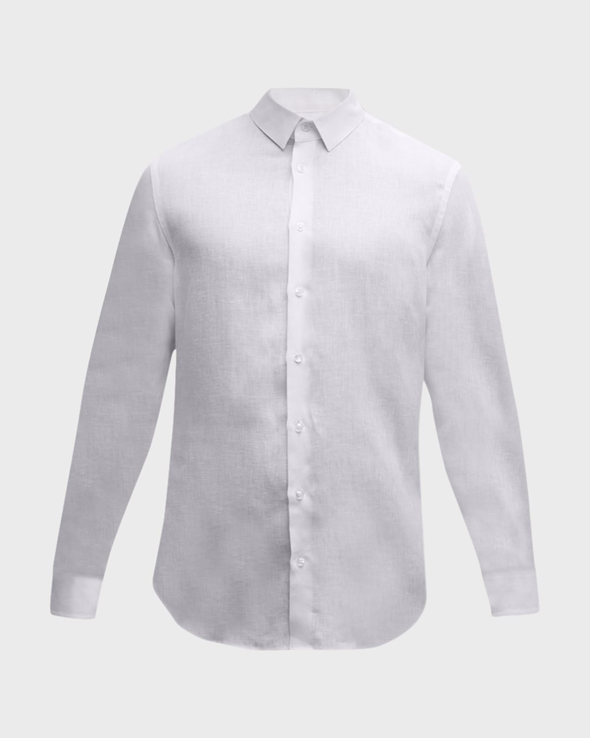 Men's Solid Linen Sport Shirt - 1