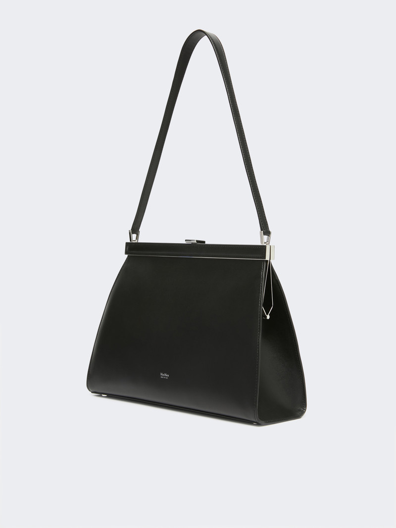 Max Mara BIANCACLASP Low-sheen leather handbag outlook