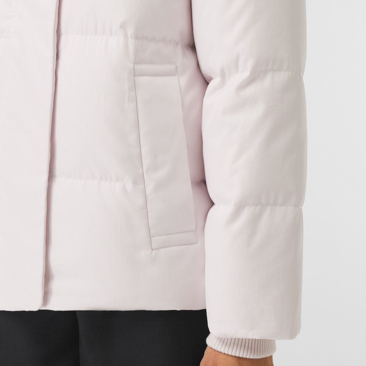 Detachable Hood Cotton Gabardine Puffer Jacket - 5