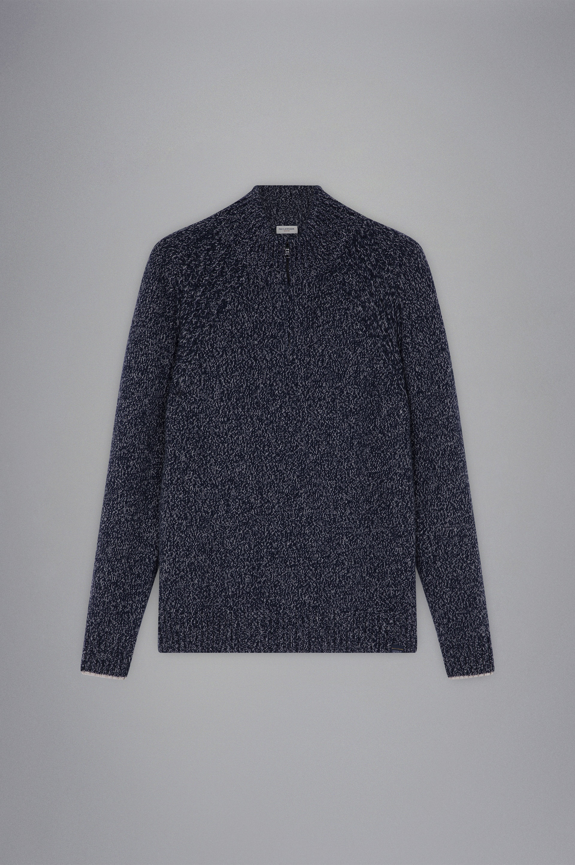 WOOL AND CASHMERE MELANGE TURTLENECK SWEATER - 1