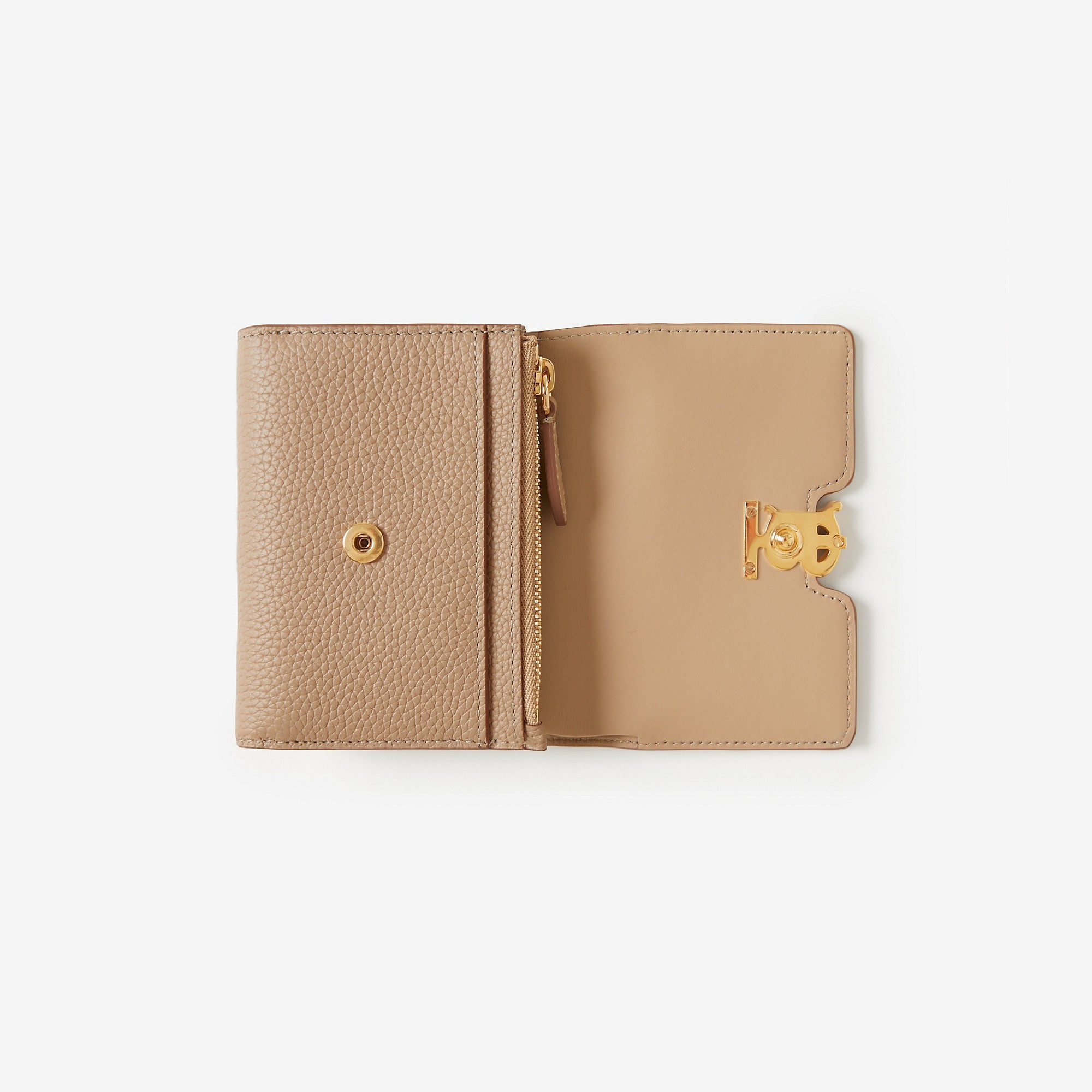 Grainy Leather TB Folding Wallet 2