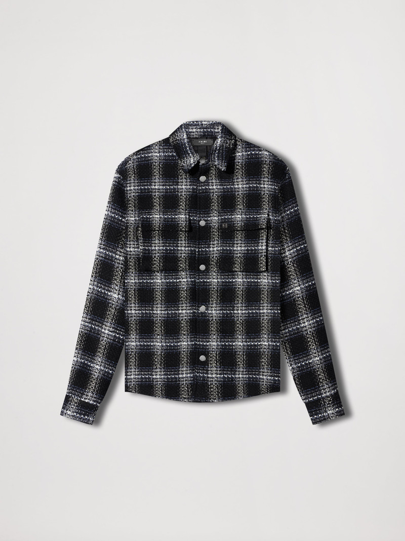 SHADOW PLAID PADDED OVERSHIRT 1