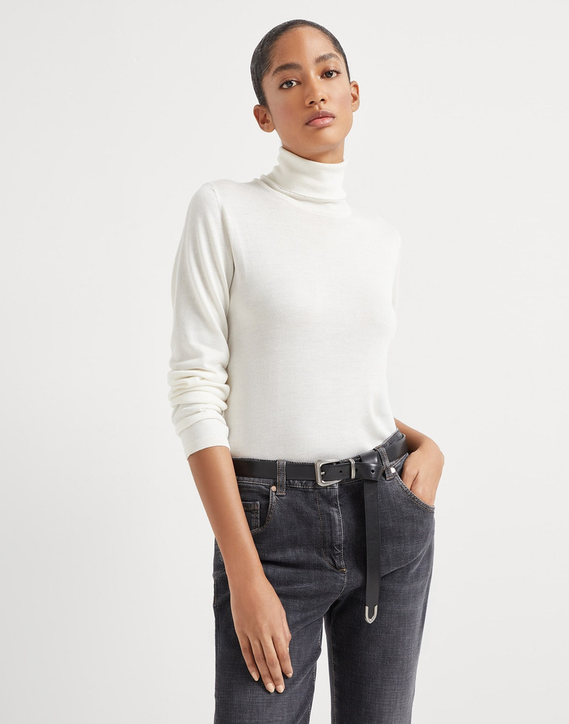 Brunello Cucinelli Cowhide belt with monili outlook