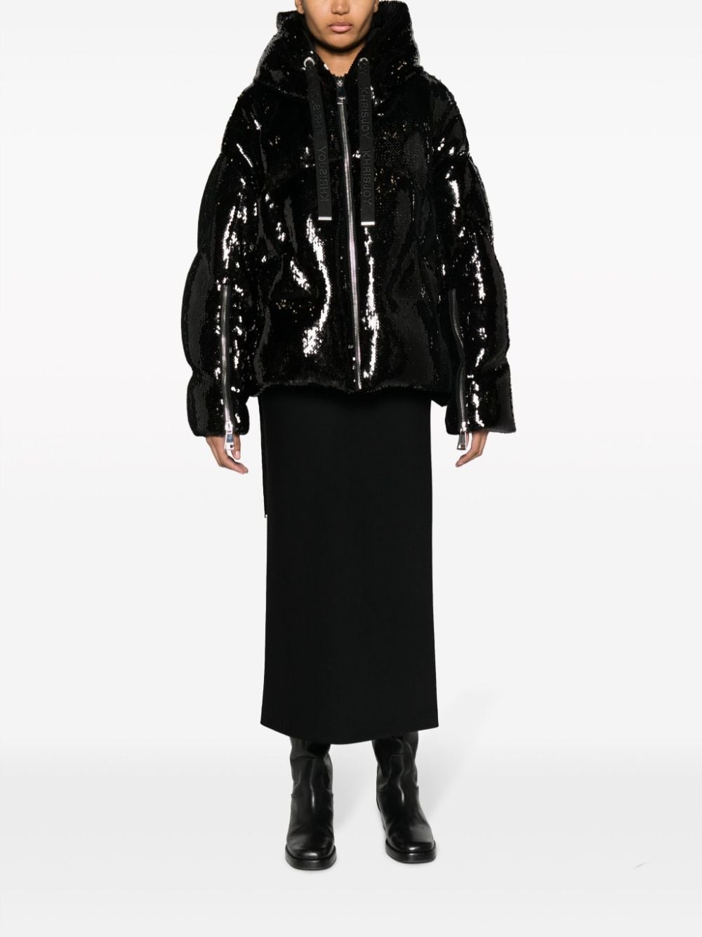 sequined padded jacket - 2