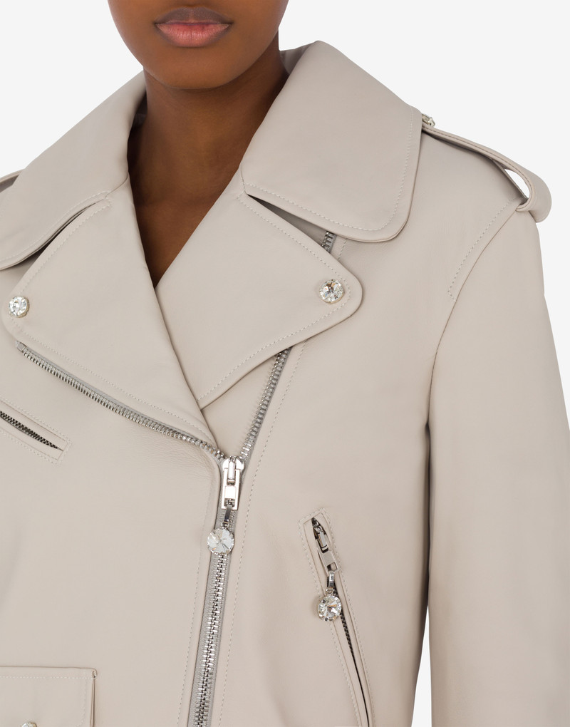 JEWELS NAPPA LEATHER BIKER 4