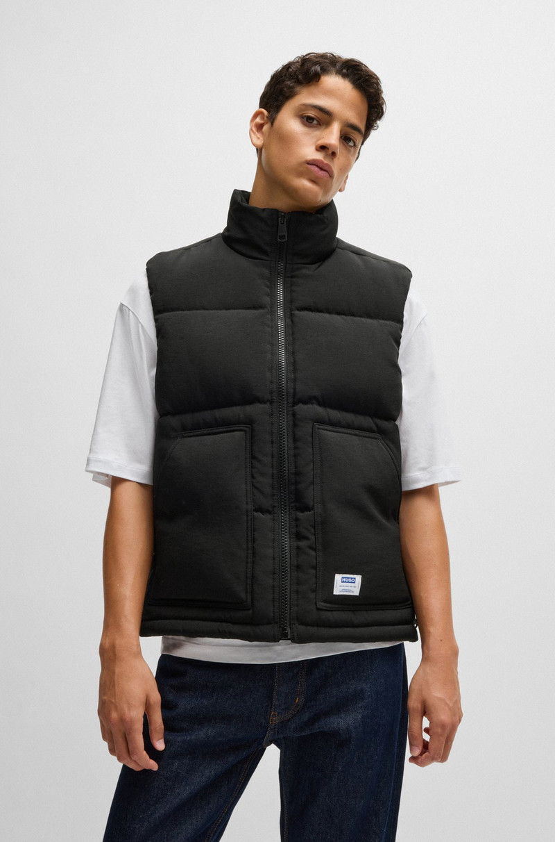 WATER-REPELLENT GILET WITH BLUE LOGO LABEL 2