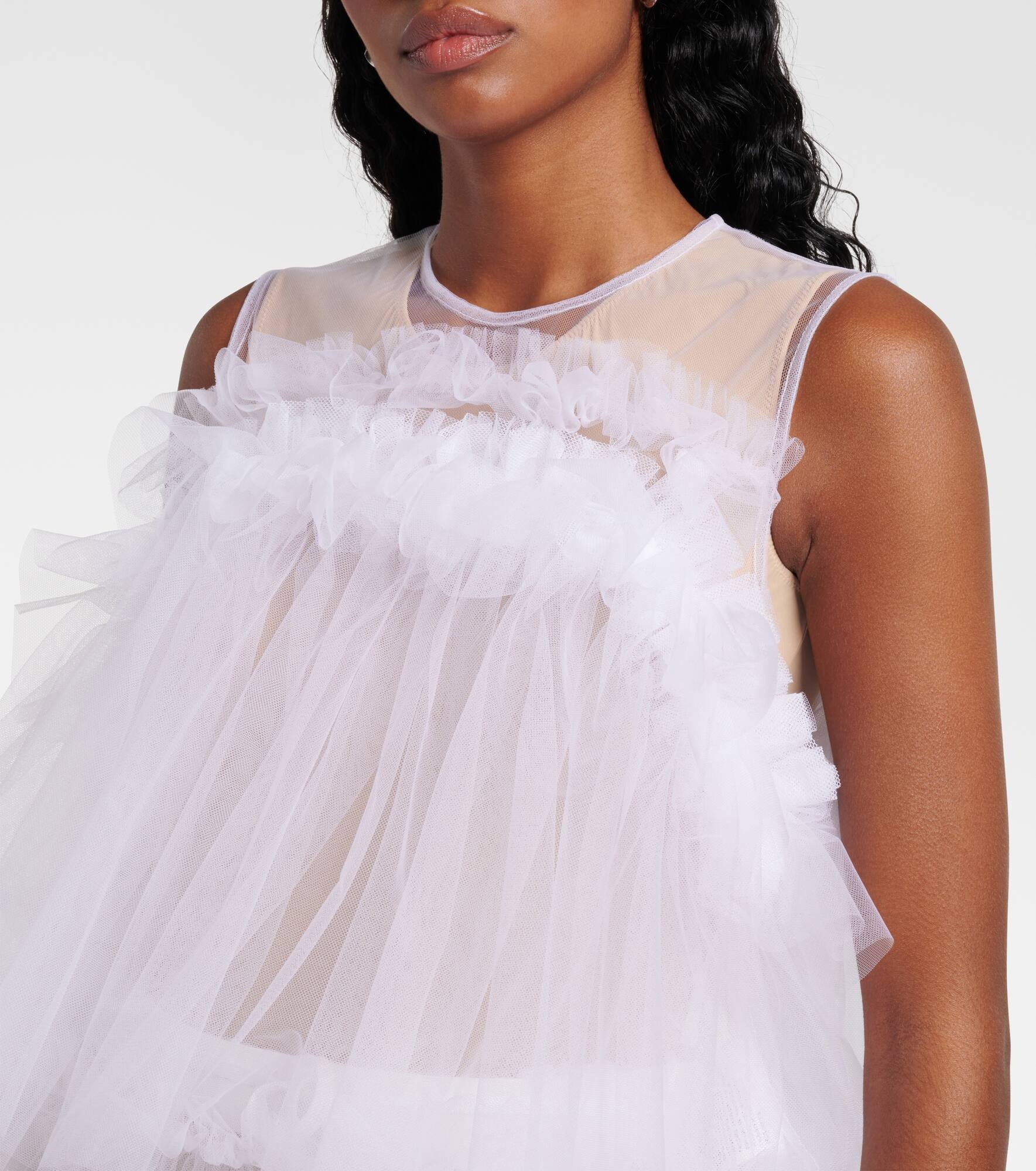 Ruffled tulle top - 4