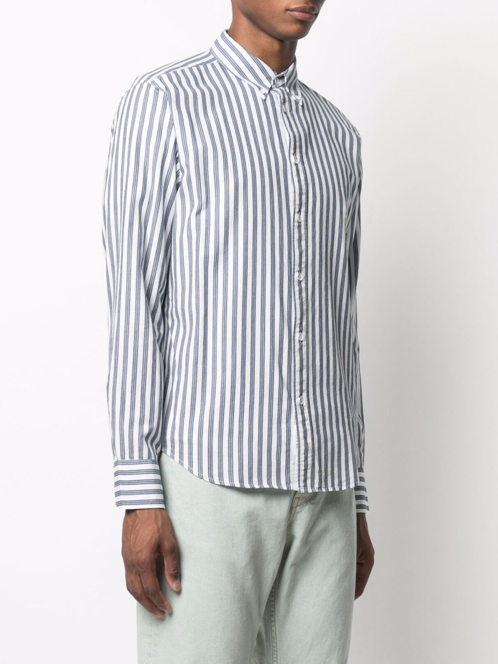 stripe-print cotton shirt - 3