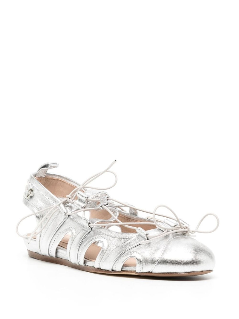 Simone Rocha Sporty lace-up ballerina shoes outlook