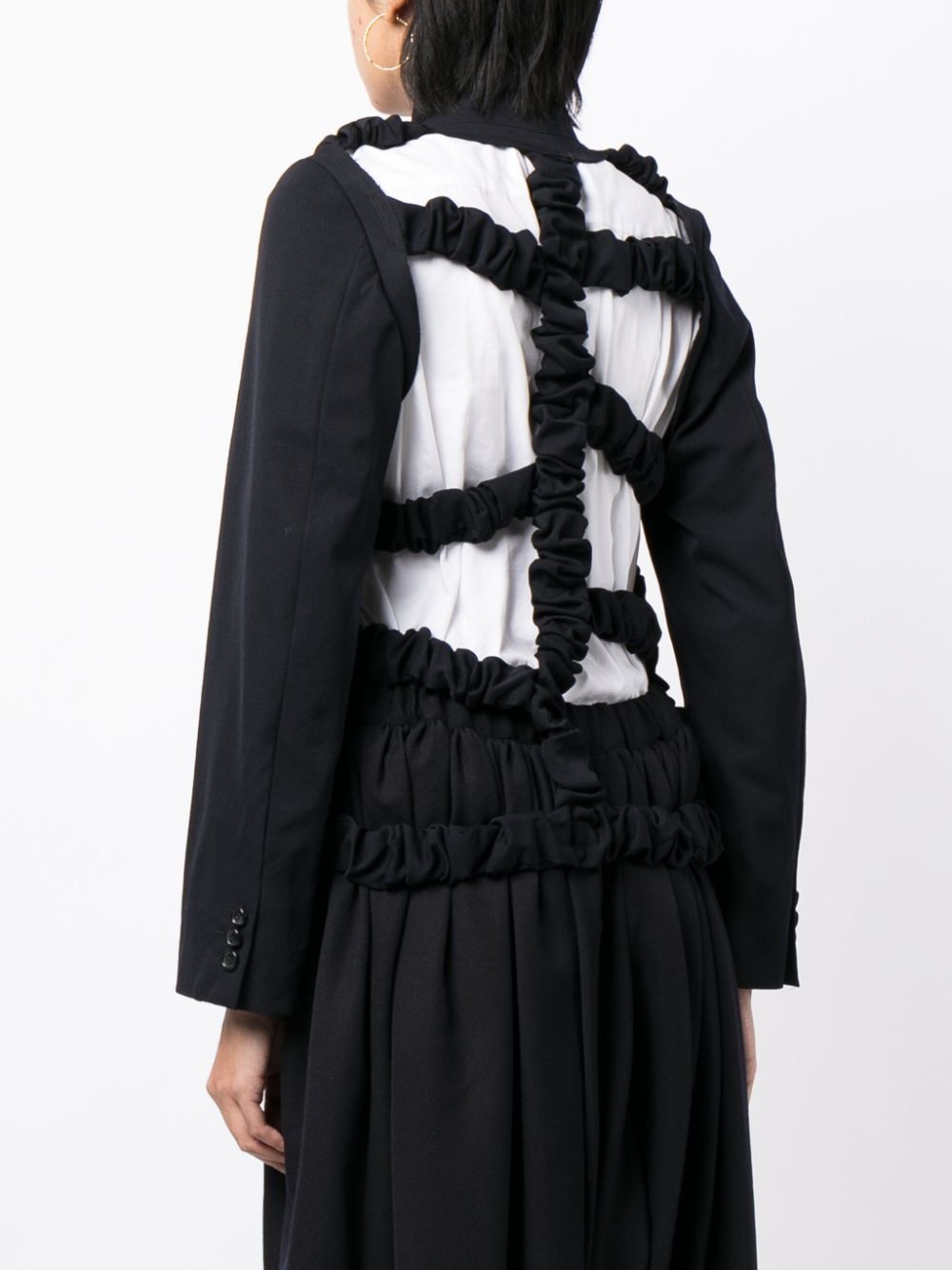 cut-out detail buttoned jacket - 4