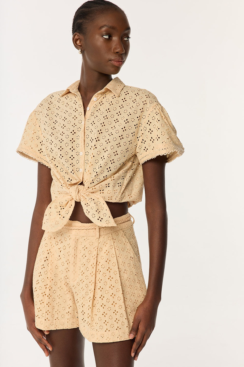 Poupette St Barth Short Chantal - Cream outlook