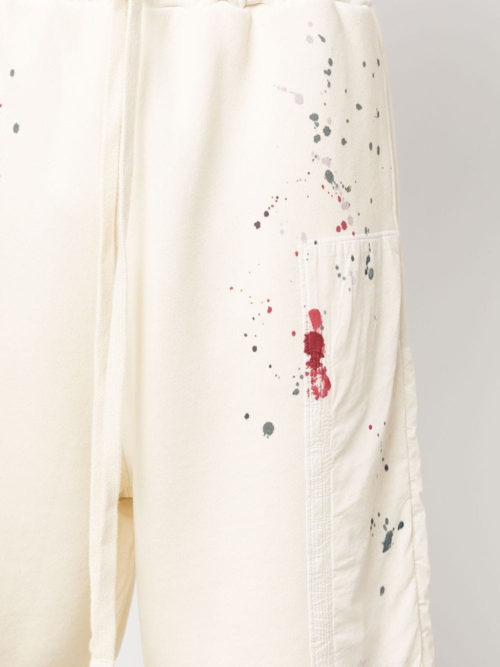 Studio paint-splatter cotton track shorts - 5