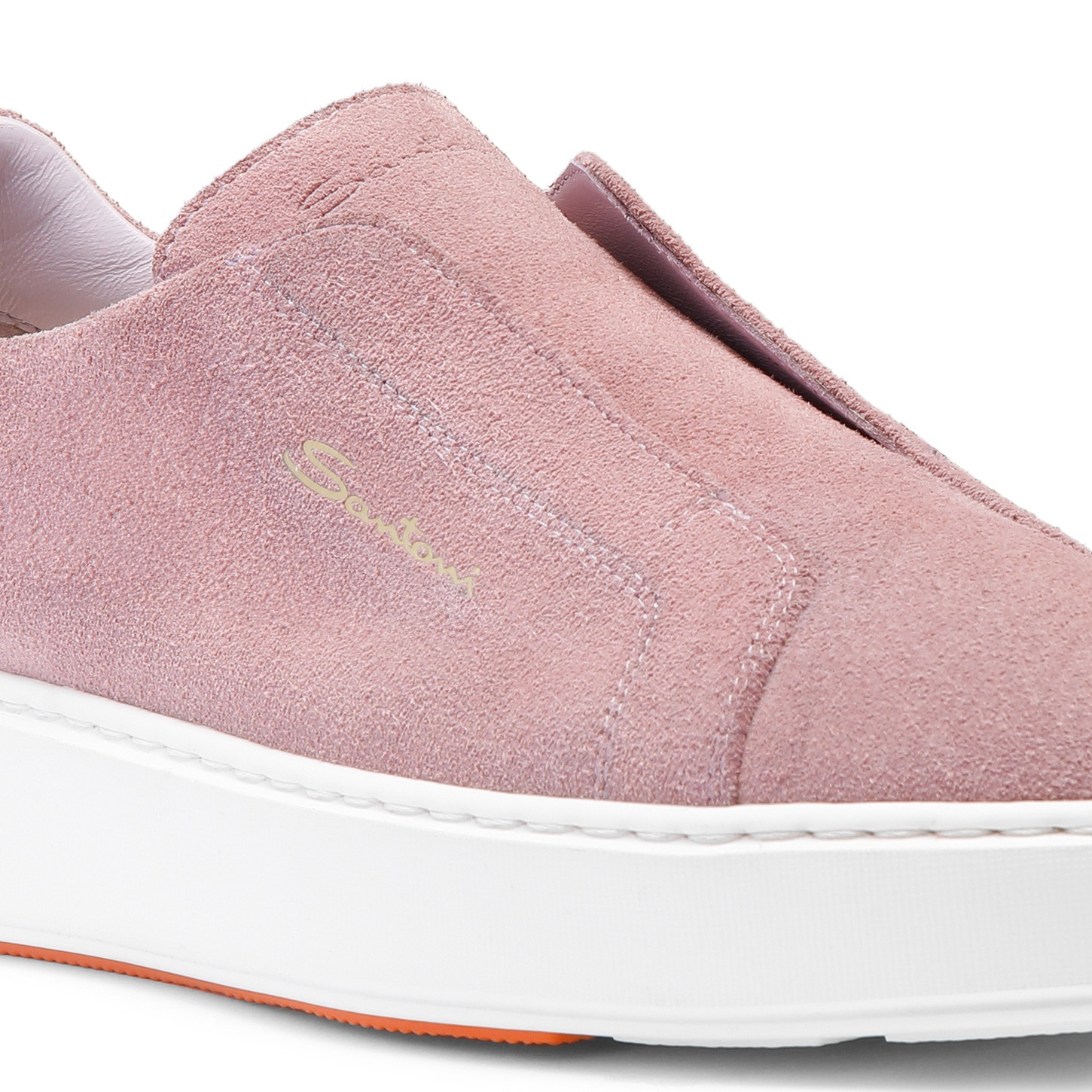 Women's pink suede slip-on sneaker - 5