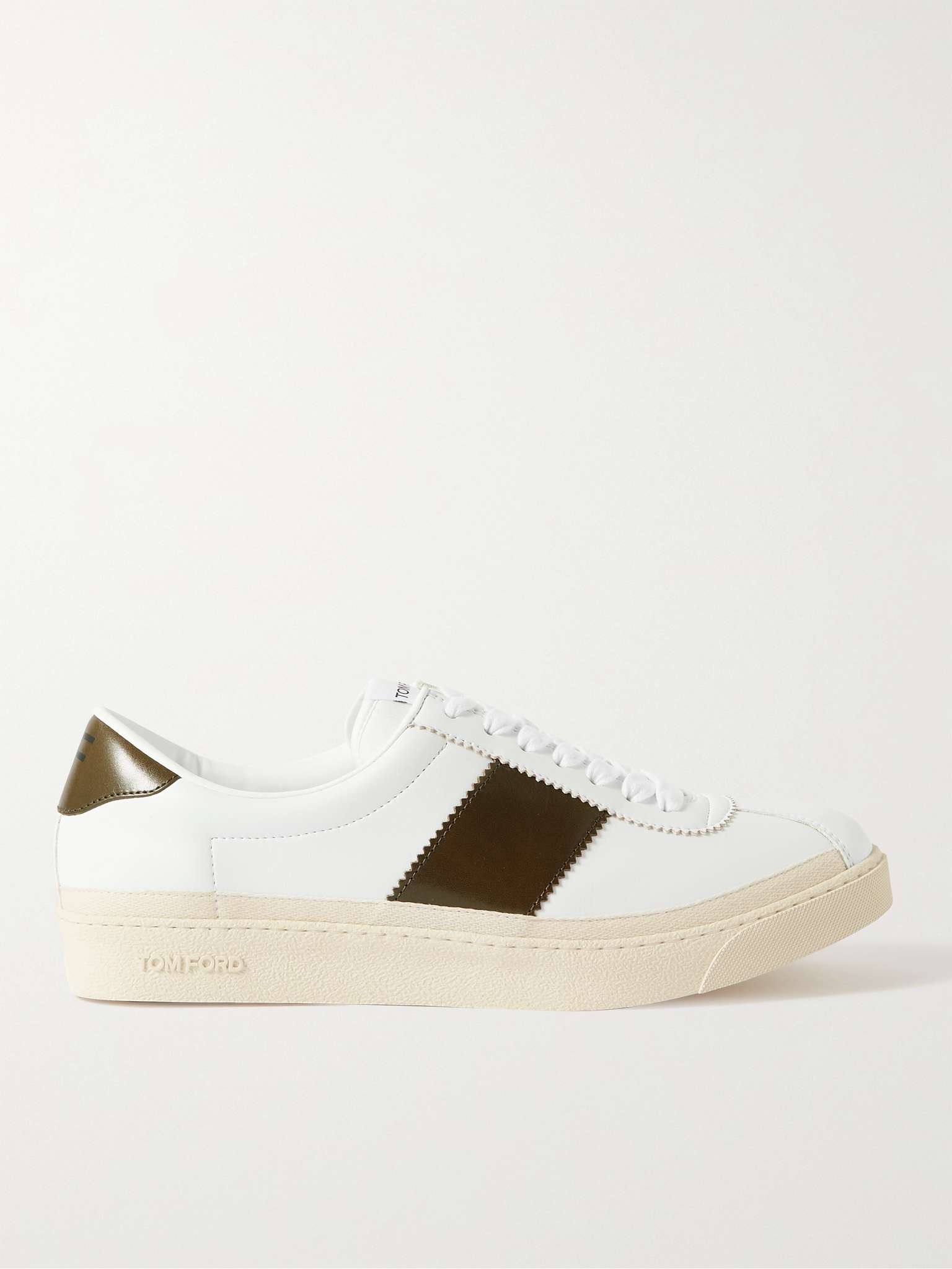 Bannister Panelled Faux Leather Sneakers - 1