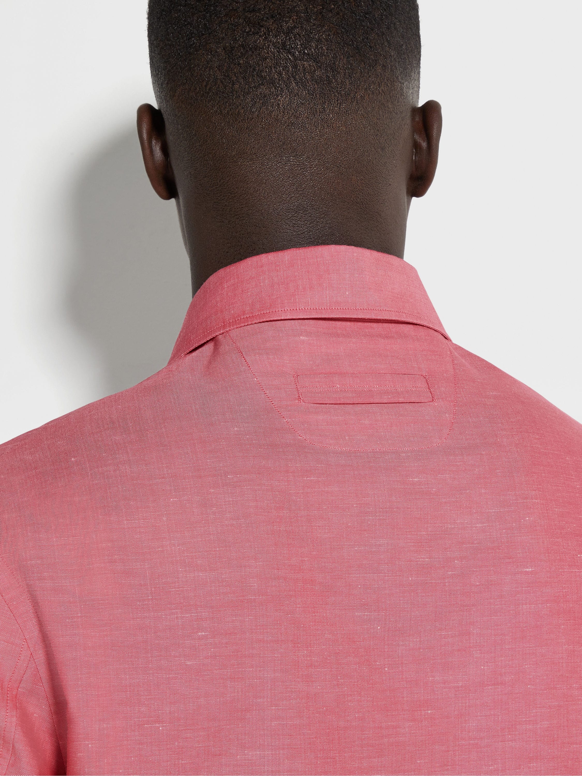 CROSSOVER BLEND COTTON LINEN AND SILK POLO SHIRT - 3