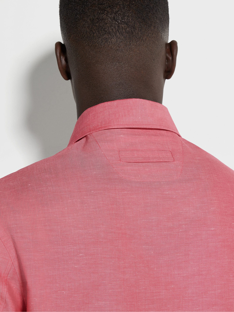 CROSSOVER BLEND COTTON LINEN AND SILK POLO SHIRT 3