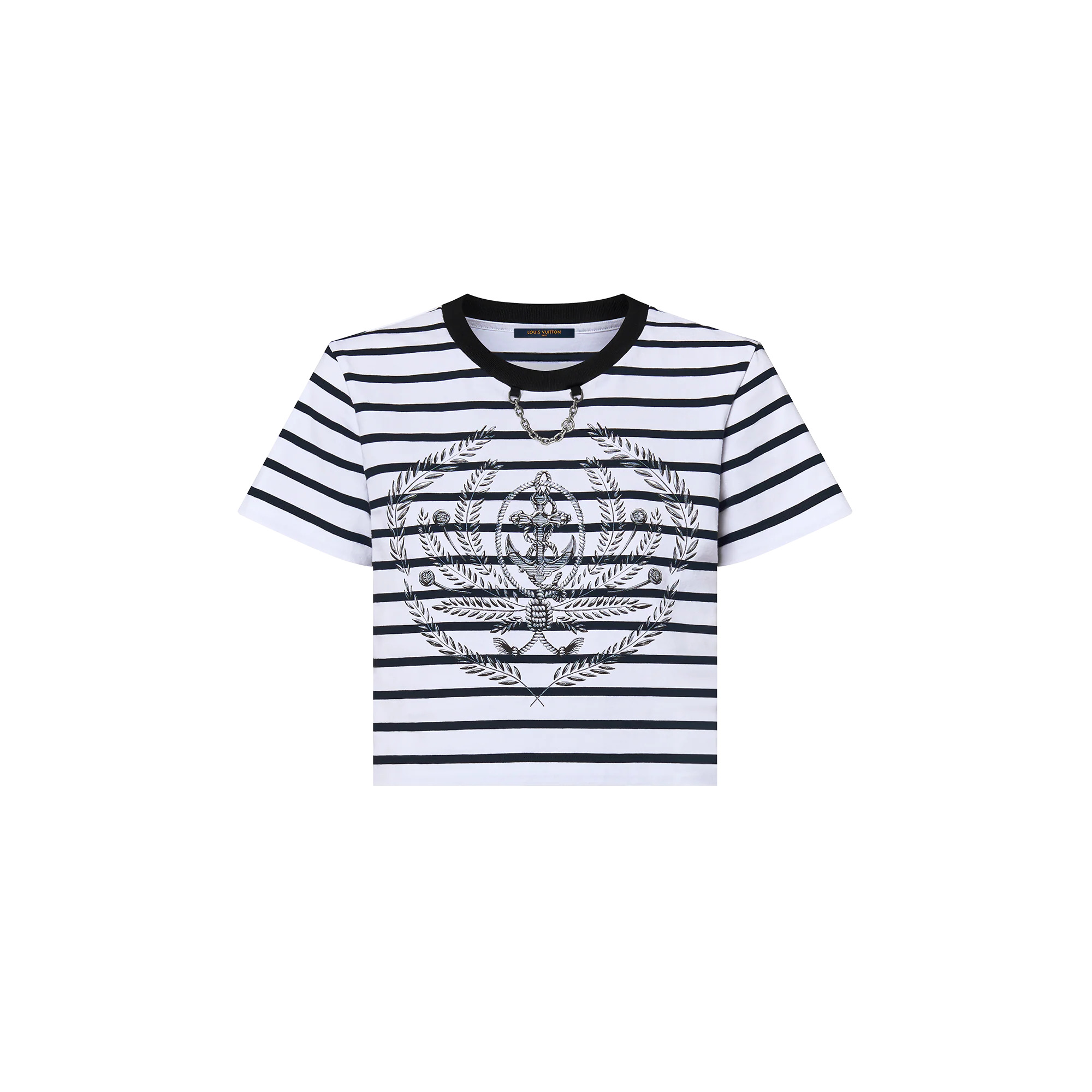 Striped Anchor Crop Top - 1