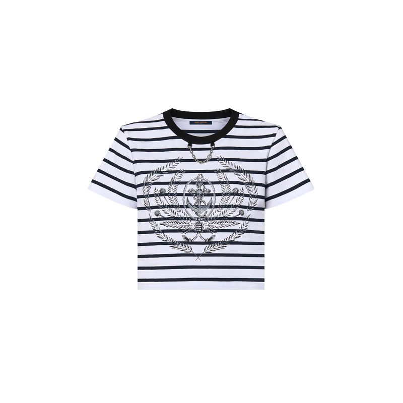 Striped Anchor Crop Top 1