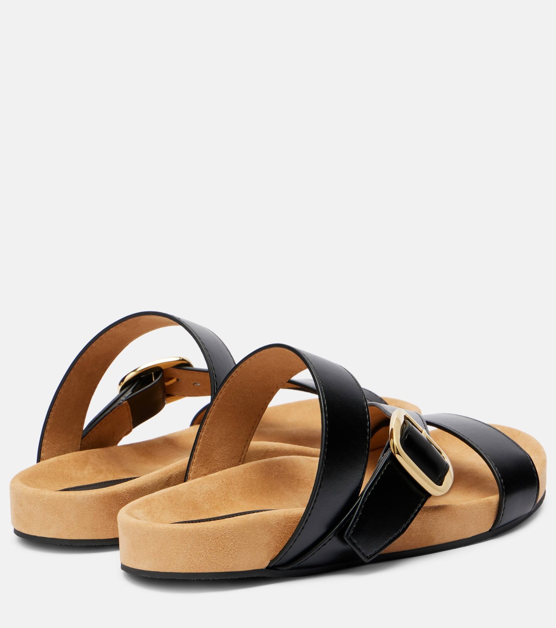 Gaia faux leather slides - 2