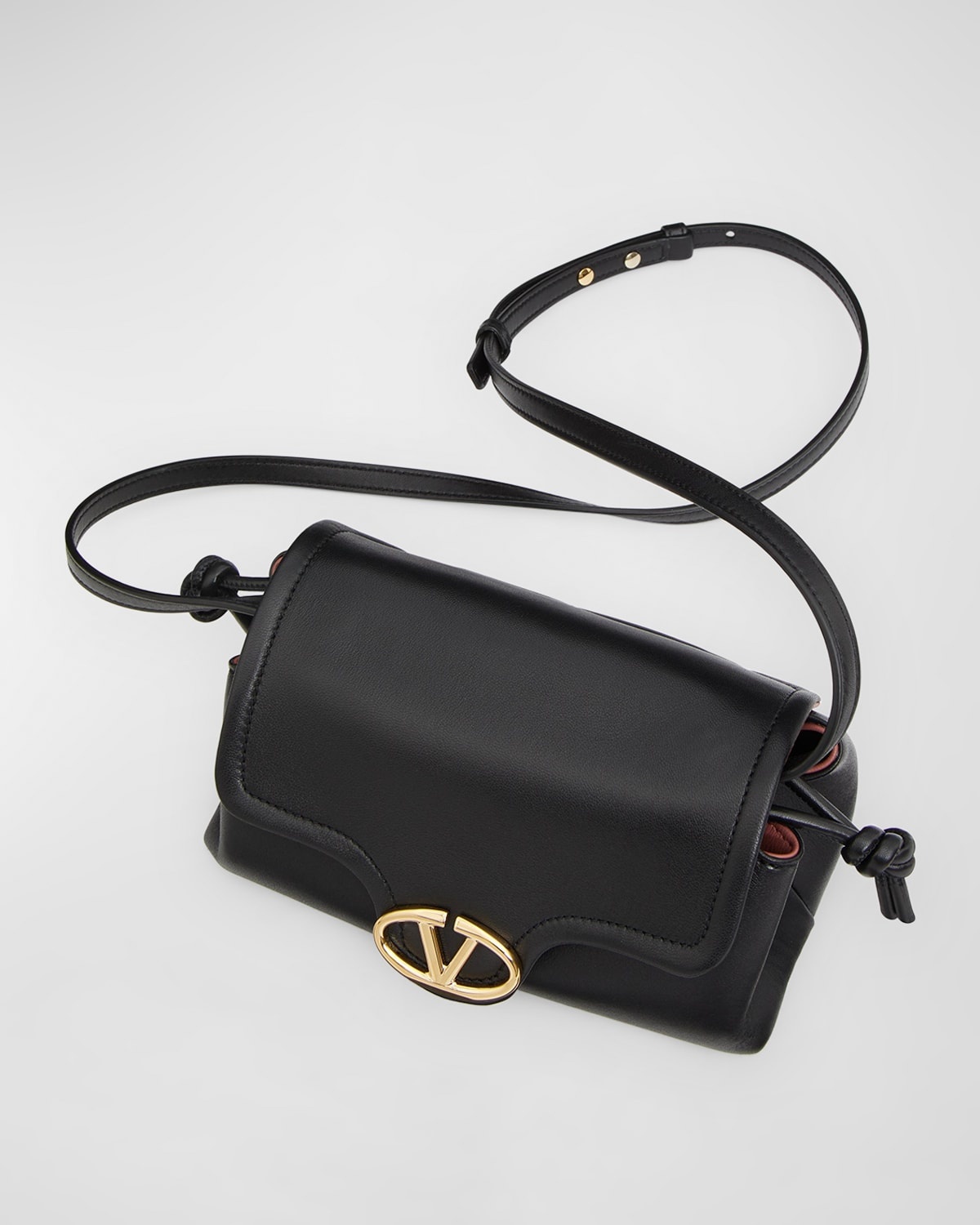 Mini VLOGO Drawstring Leather Shoulder Bag - 2