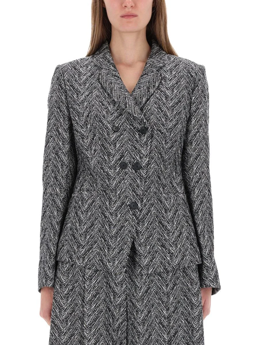 Boss Herringbone Tweed Blazer - 1