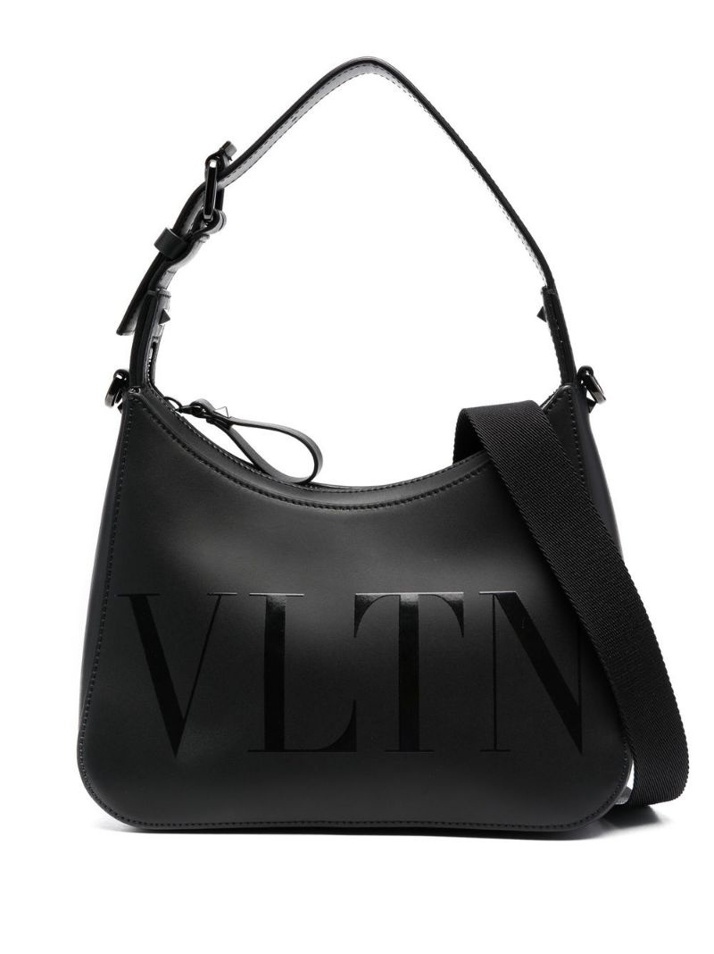 Valentino Garavani VLTN-print shoulder bag - Black