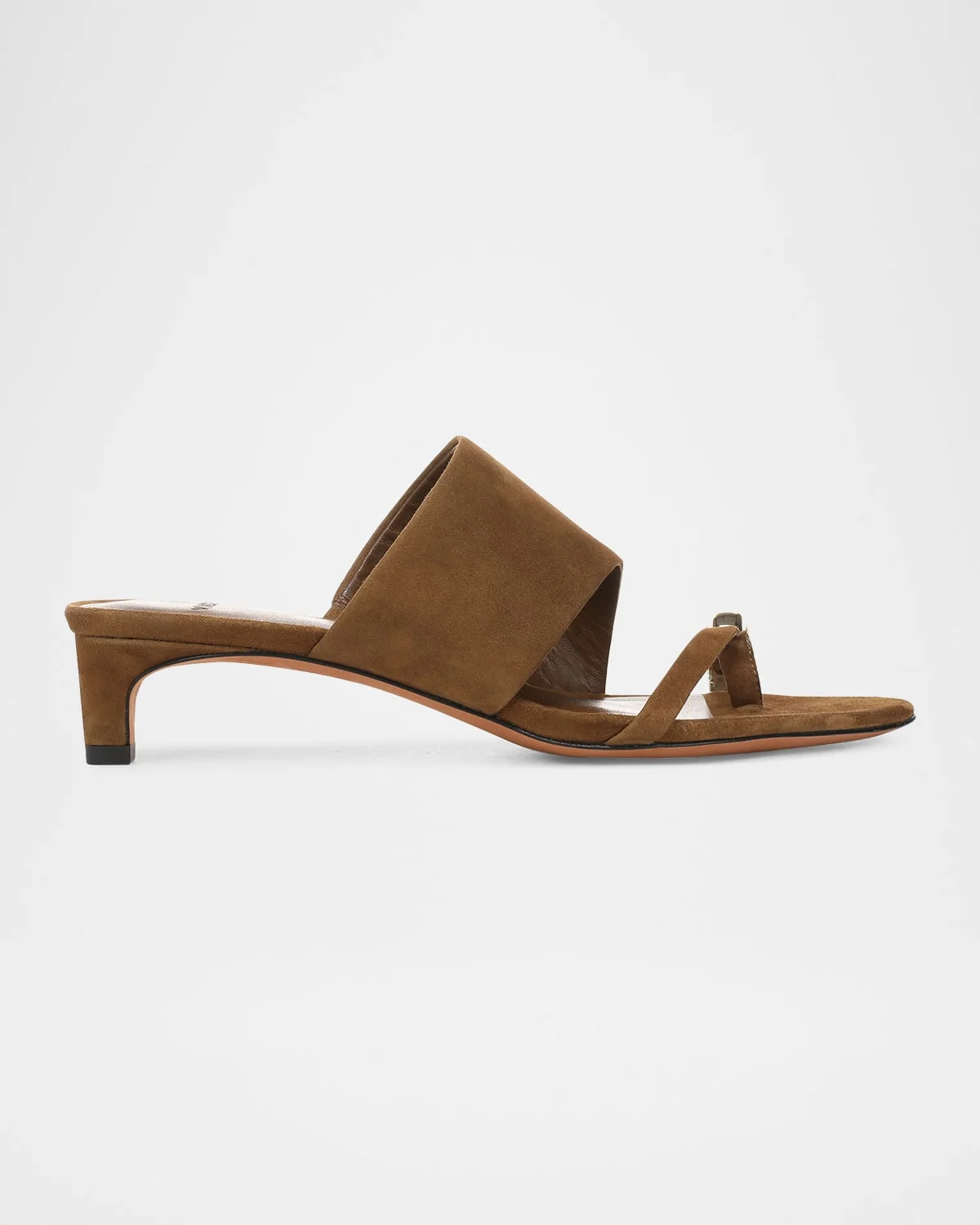 Suzie Suede Kitten-Heel Sandals - 1