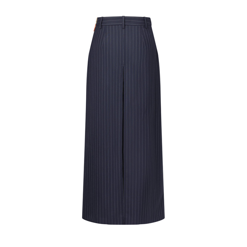 Wide-Leg Pinstriped Pants 3