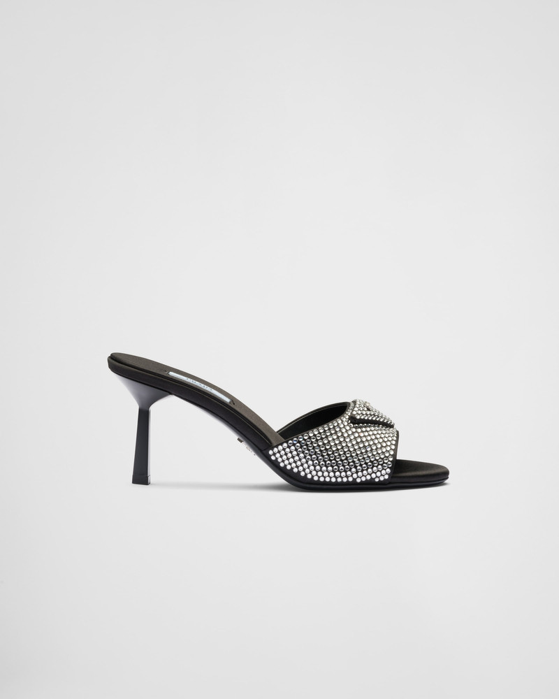 Satin slides with crystals 2