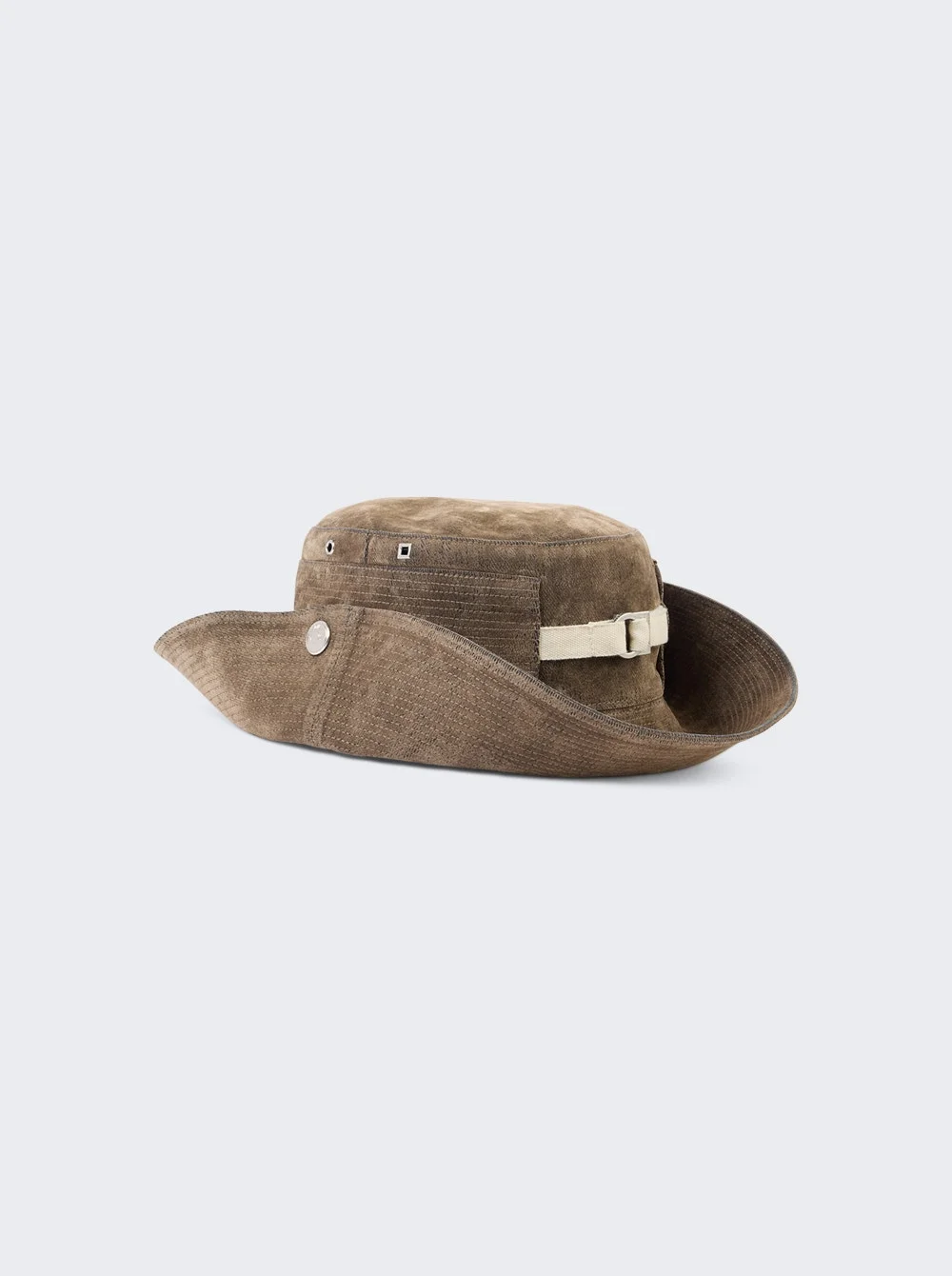 The De-nîmes Bucket Hat Khaki Velour Denim - 1