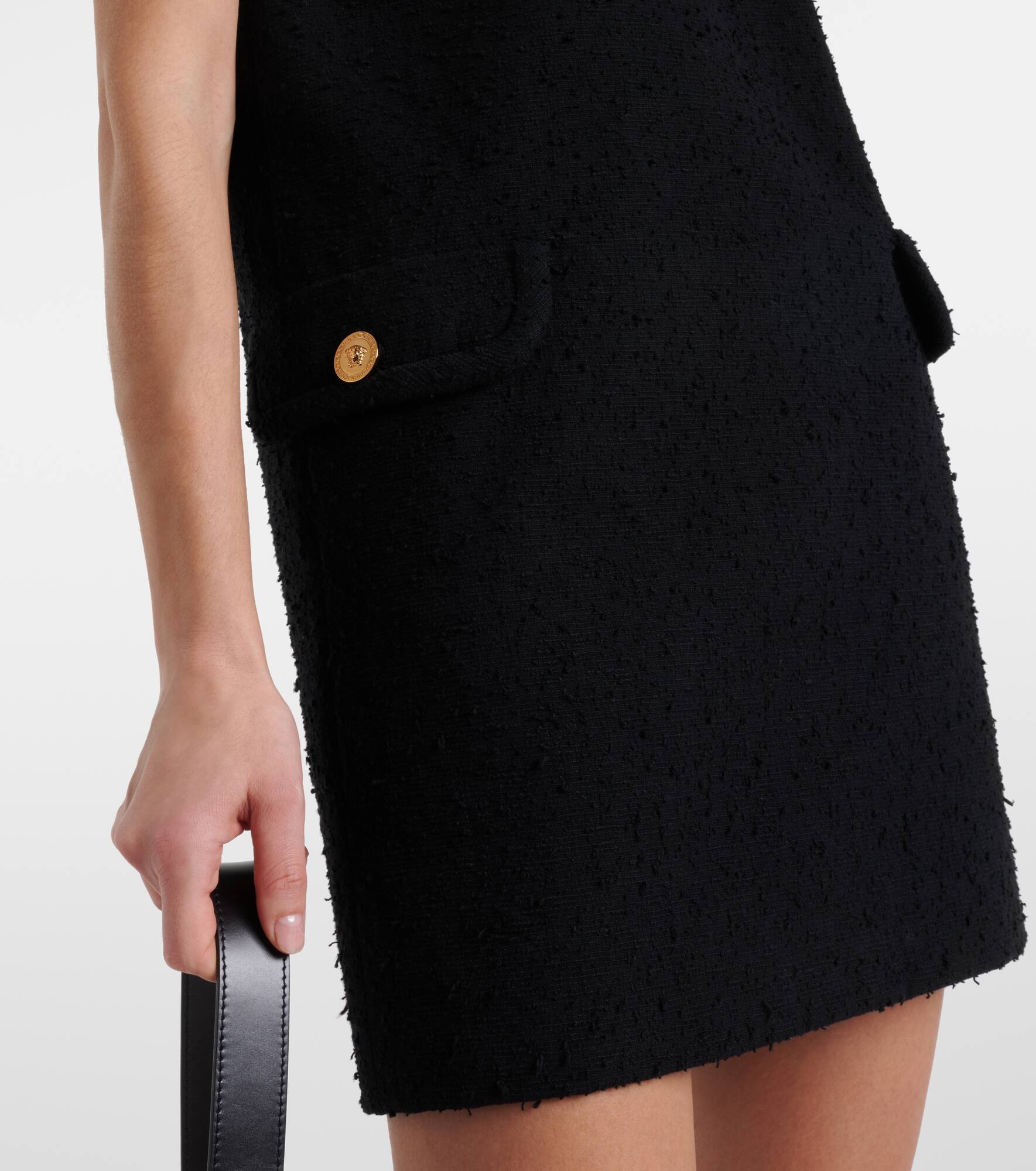 Cotton-blend tweed shift dress - 5