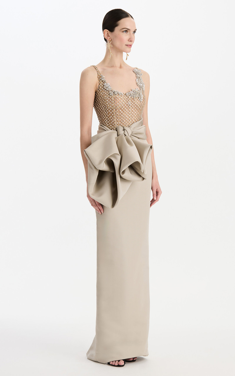 Draped Faille Gown light grey 4