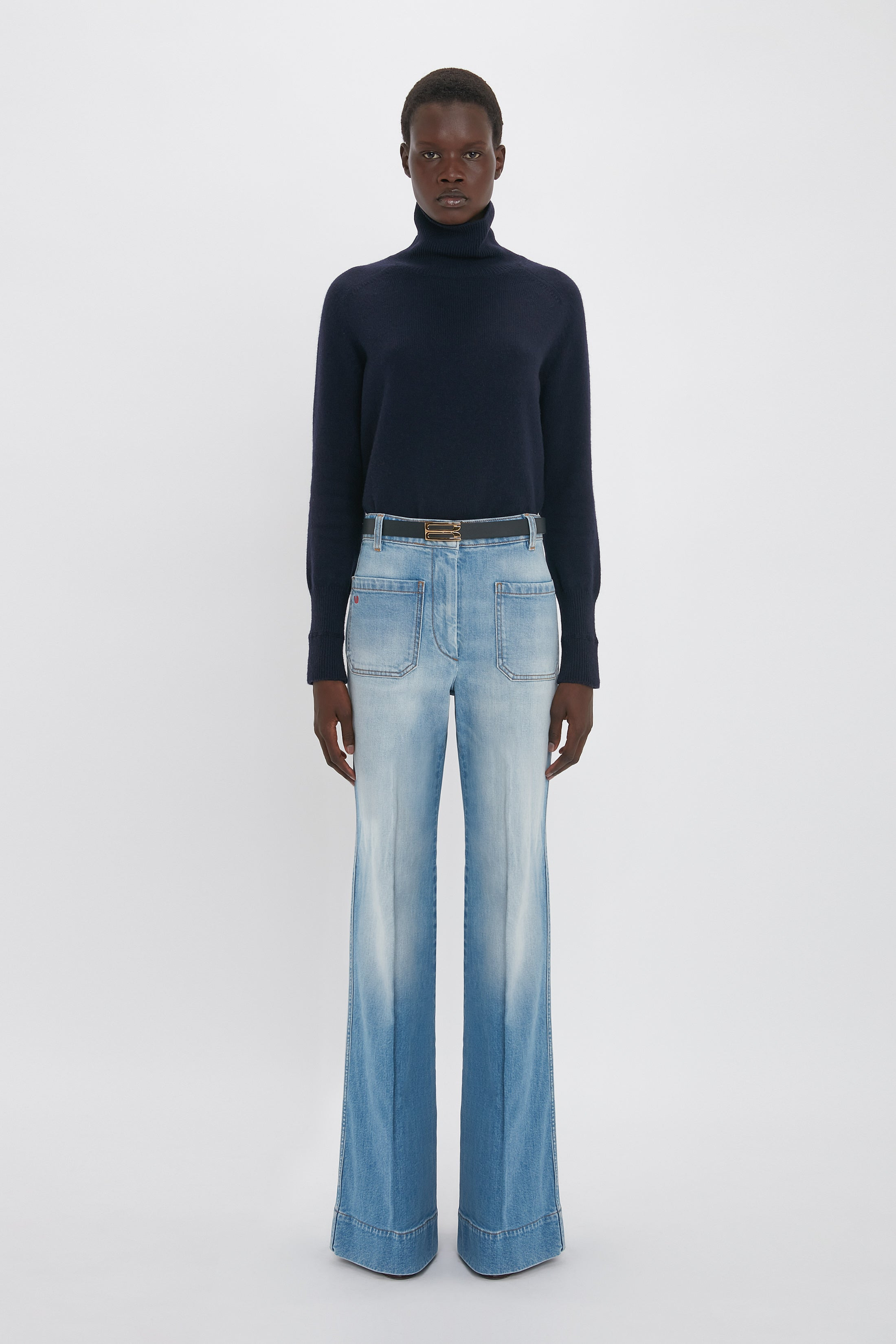 Alina High Waisted Jean In Light Summer Wash - 2