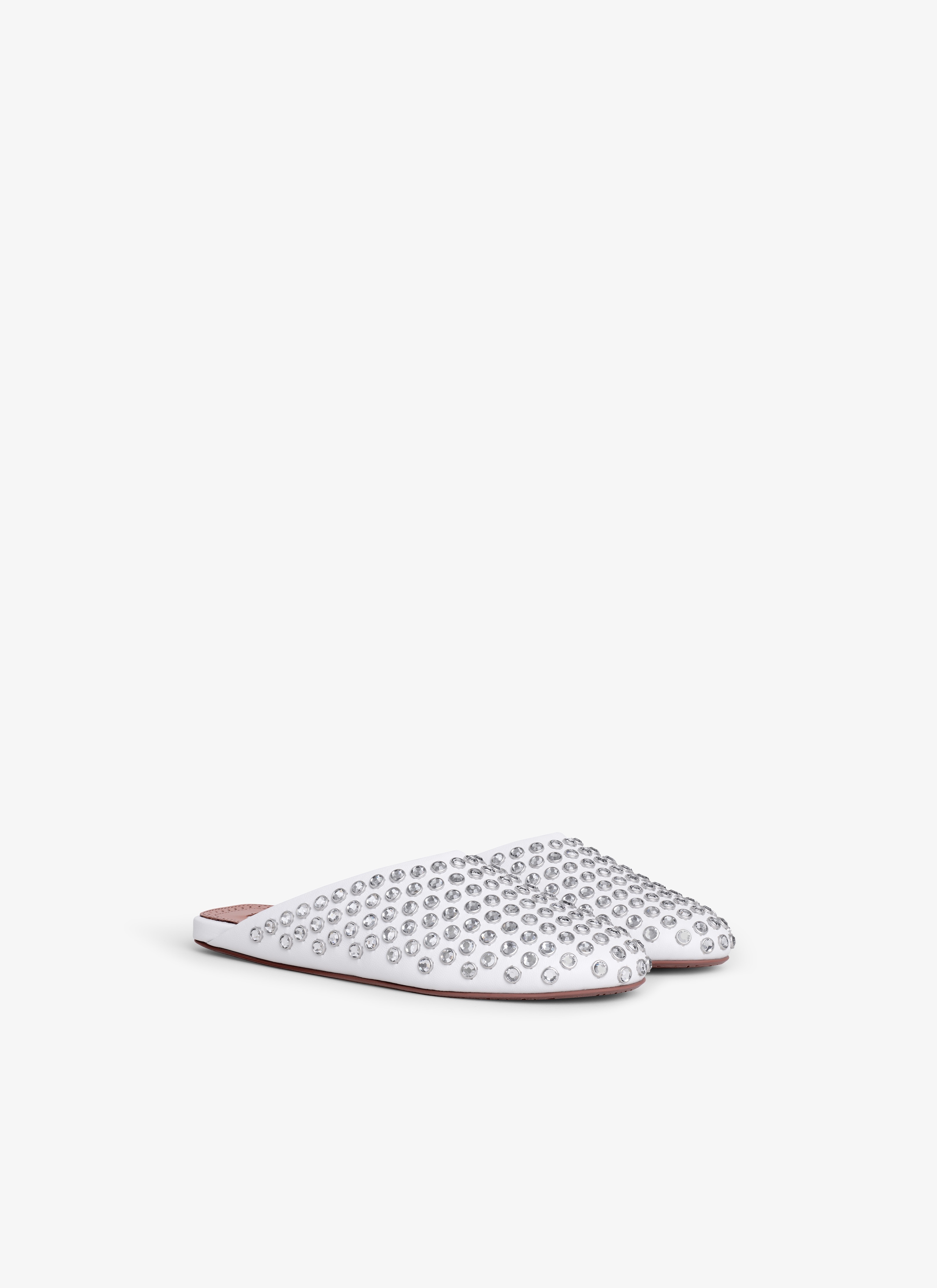 STRASS LAMBSKIN MULES - 2