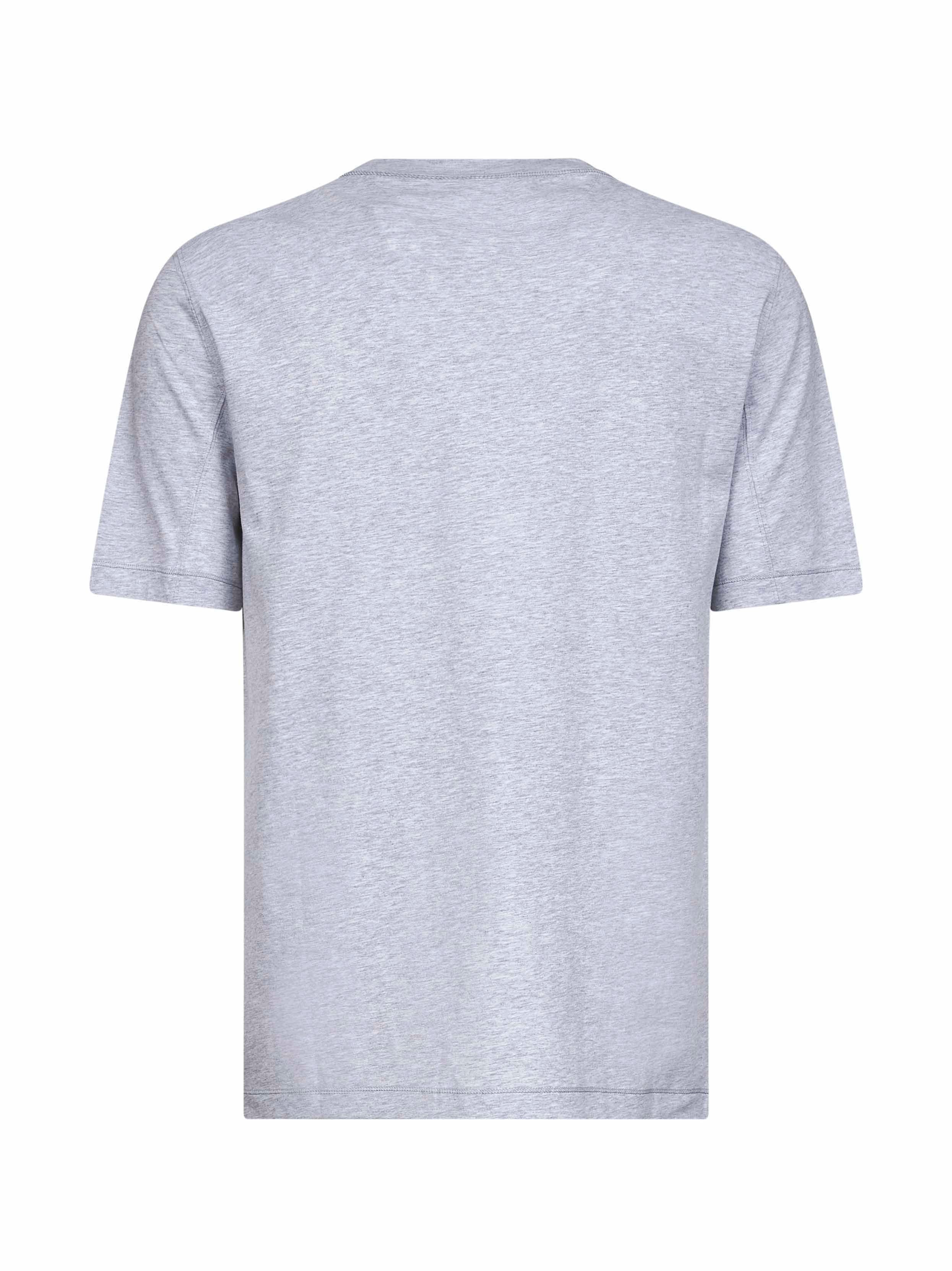 Brunello Cucinelli Men Grey Solomeo Crest Crewneck T-Shirt<Br/> - 2