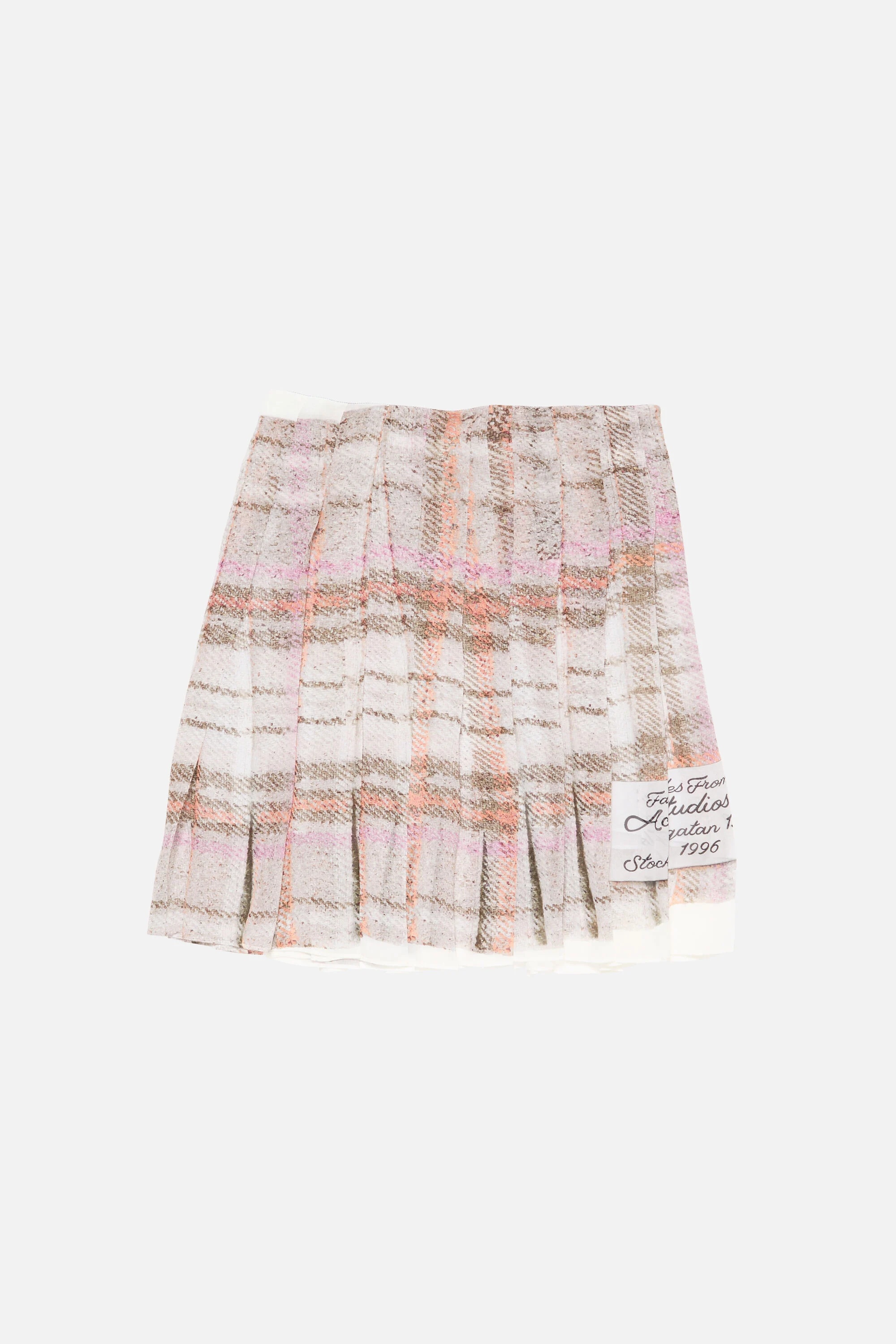 Pleated print skirt - Grey/pink - 6